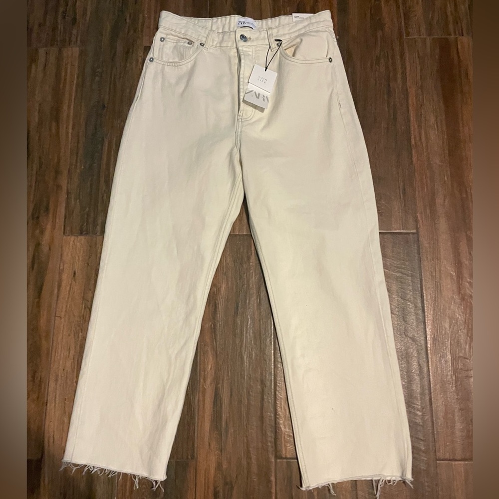 Zara Straight High Waisted Jeans